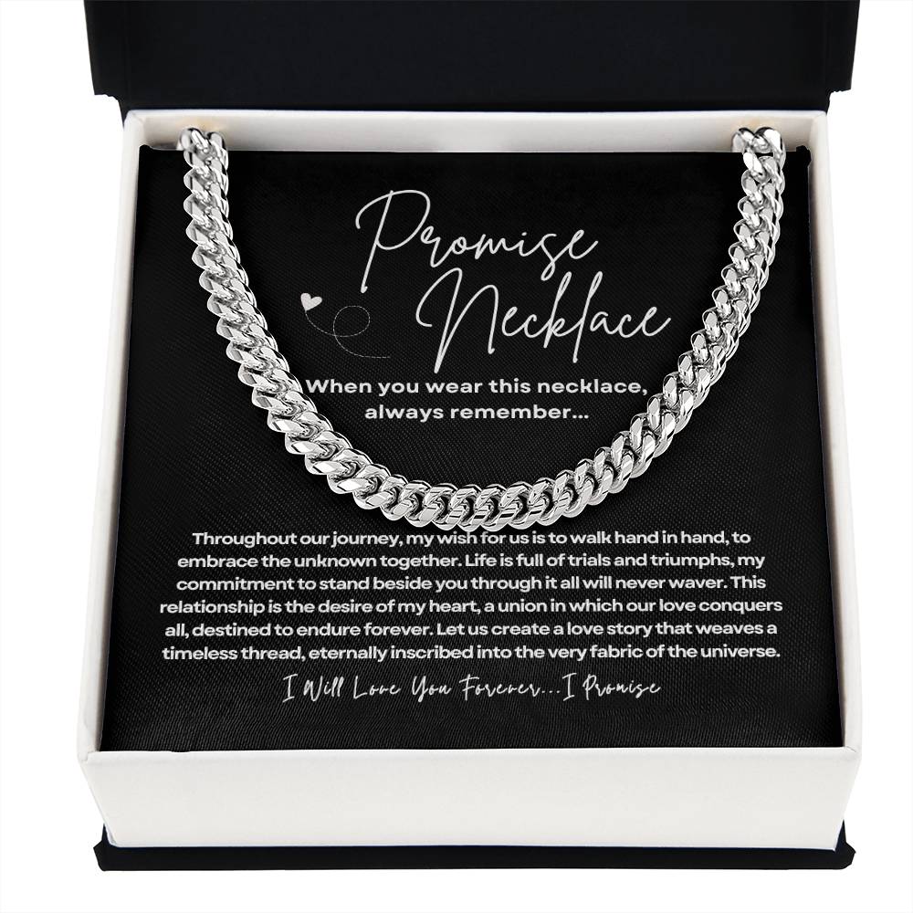 Promise Necklace - Cuban Link Chain