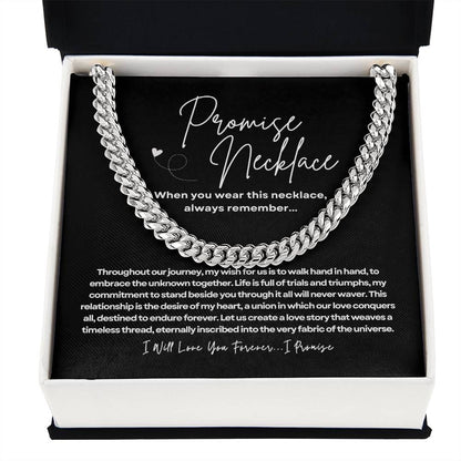 Promise Necklace - Cuban Link Chain