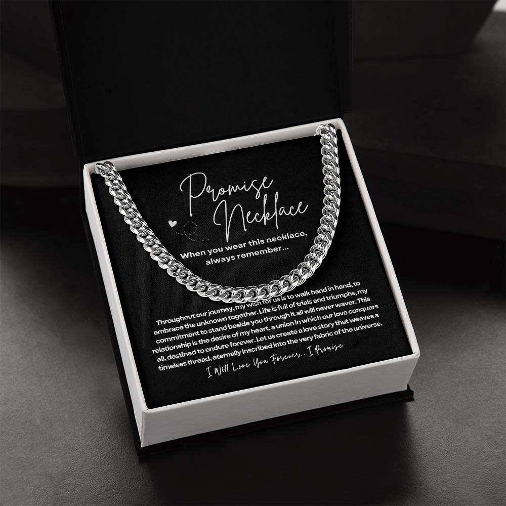Promise Necklace - Cuban Link Chain