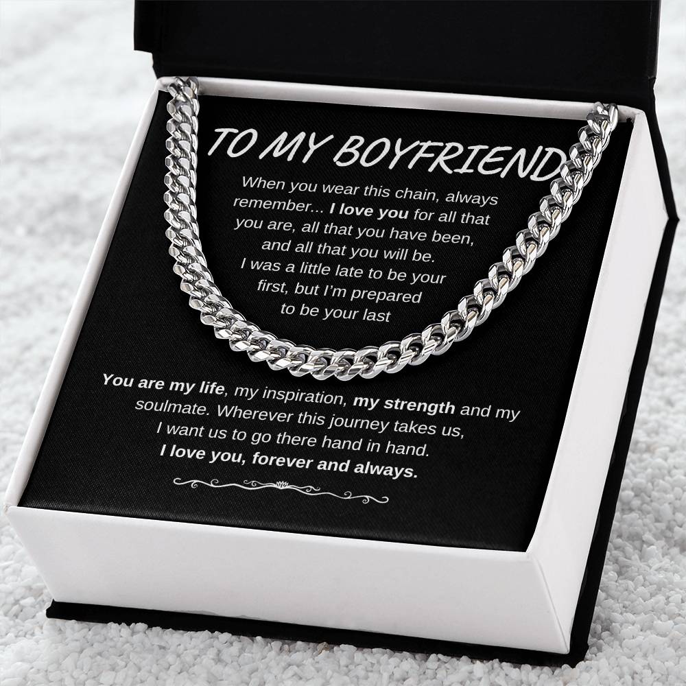 TO MY BOYFRIEND CUBAN LINK CHAIN