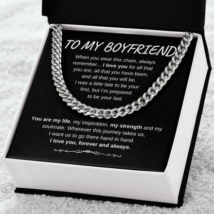TO MY BOYFRIEND CUBAN LINK CHAIN