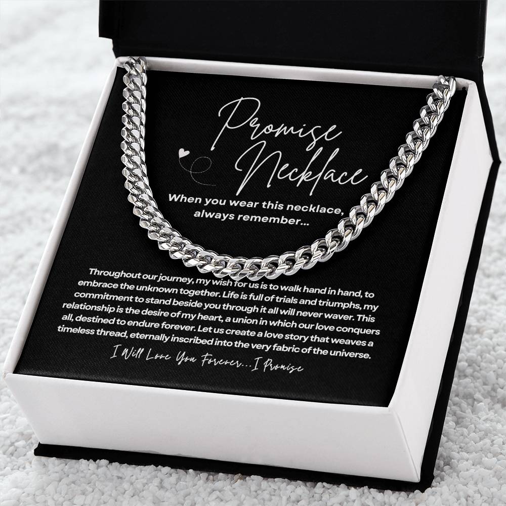 Promise Necklace - Cuban Link Chain