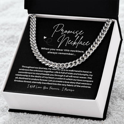 Promise Necklace - Cuban Link Chain