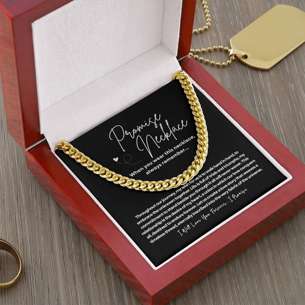 Promise Necklace - Cuban Link Chain