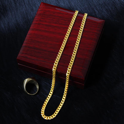 TO MY BOYFRIEND CUBAN LINK CHAIN NECKLACE ANNIVERSARY VALENTINE'S DAY