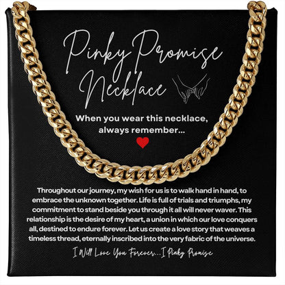 PInky Promise Necklace - Cuban Link Chain