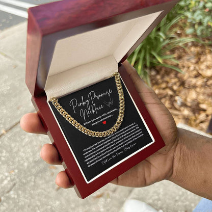 PInky Promise Necklace - Cuban Link Chain