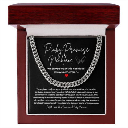 PInky Promise Necklace - Cuban Link Chain