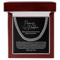 Promise Necklace for him - Cuban Link Chain