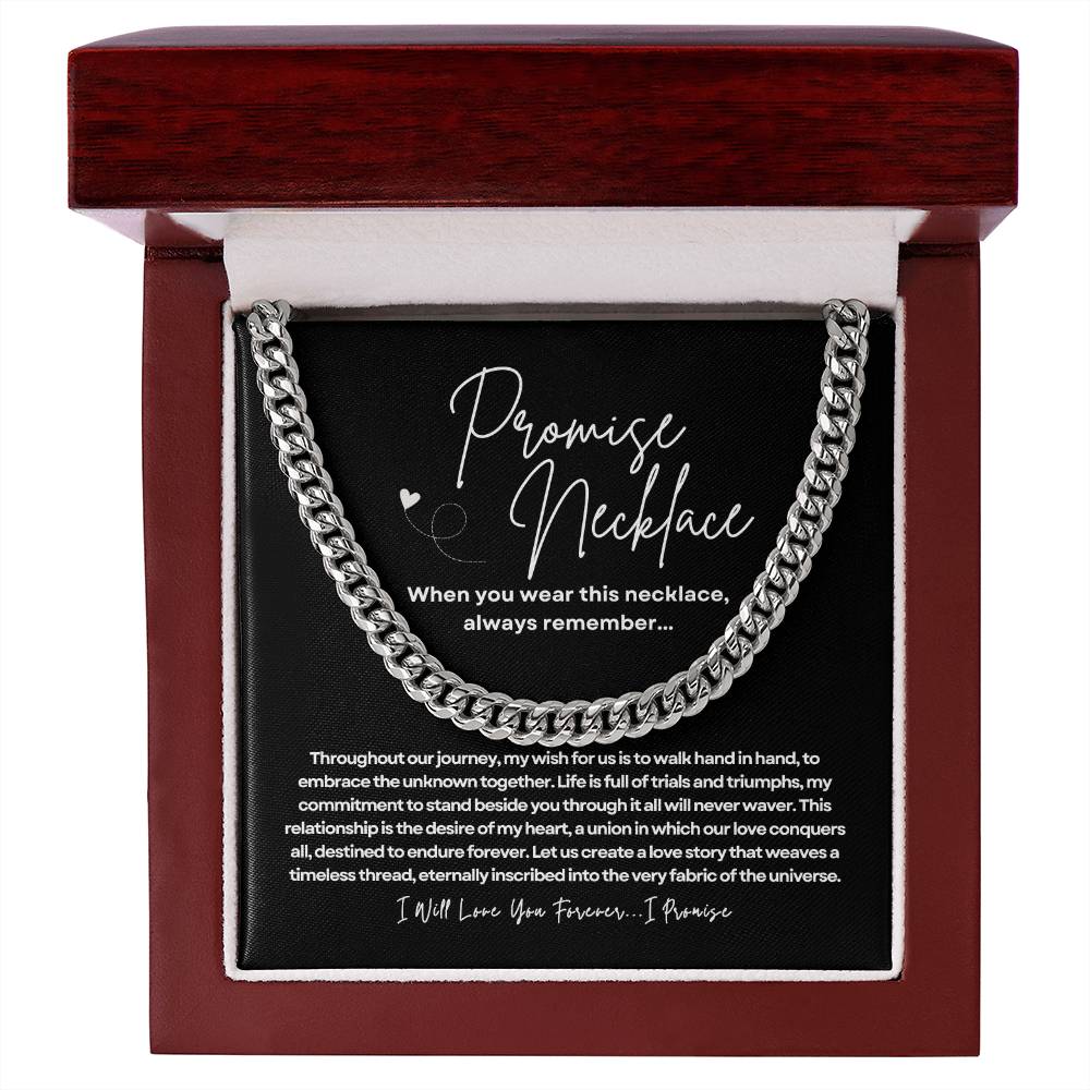 Promise Necklace - Cuban Link Chain