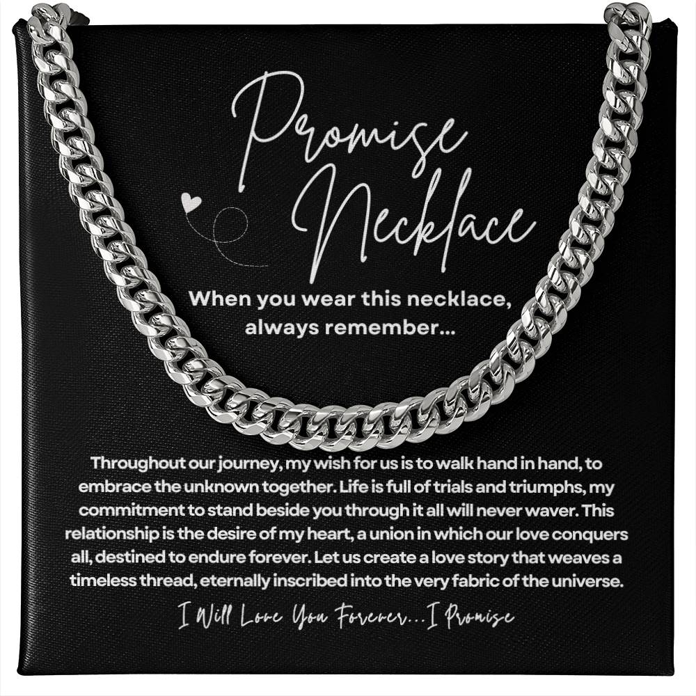 Promise Necklace - Cuban Link Chain