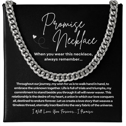 Promise Necklace - Cuban Link Chain