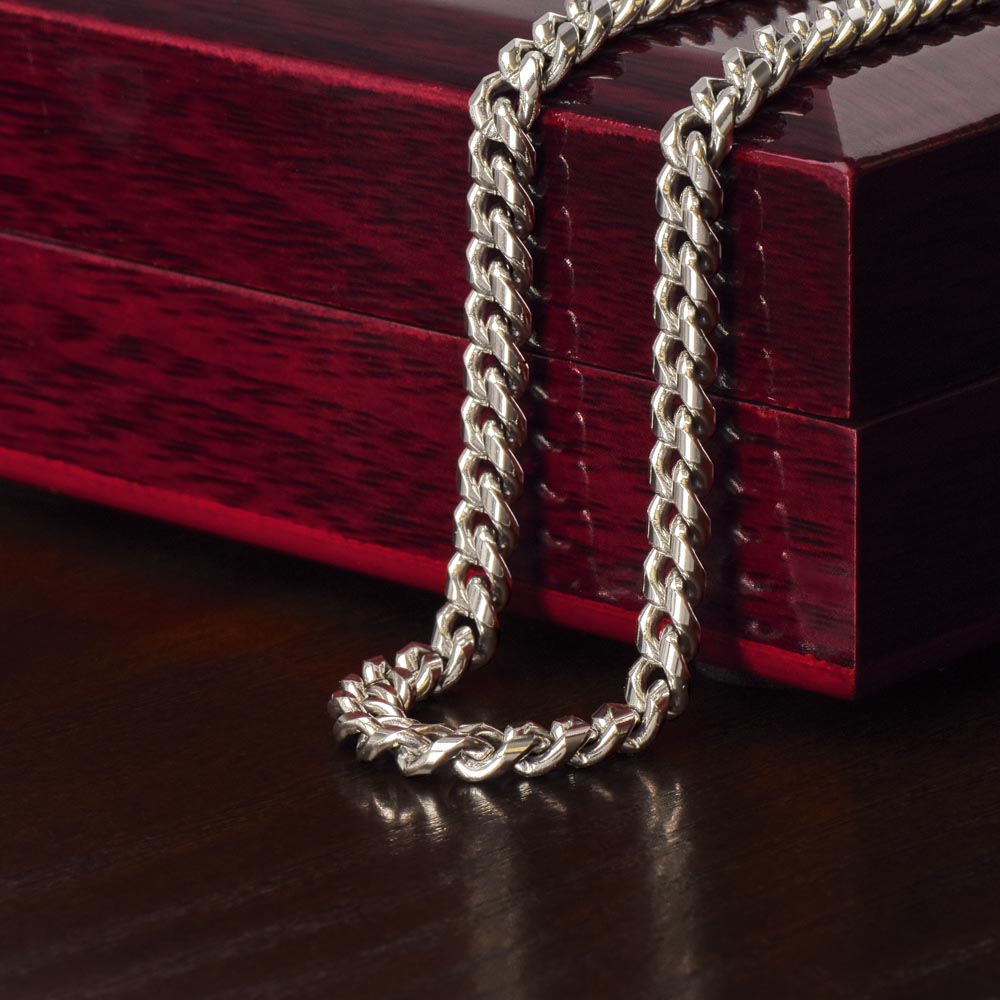 TO MY HUSBAND CUBAN LINK CHAIN