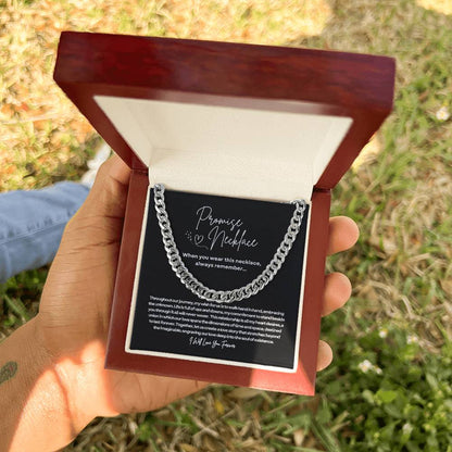Promise Necklace for him - Cuban Link Chain