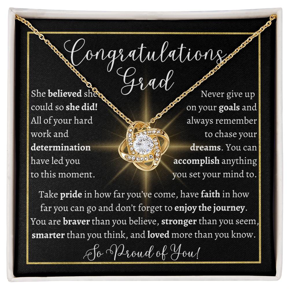 Graduation Love Knot Necklace