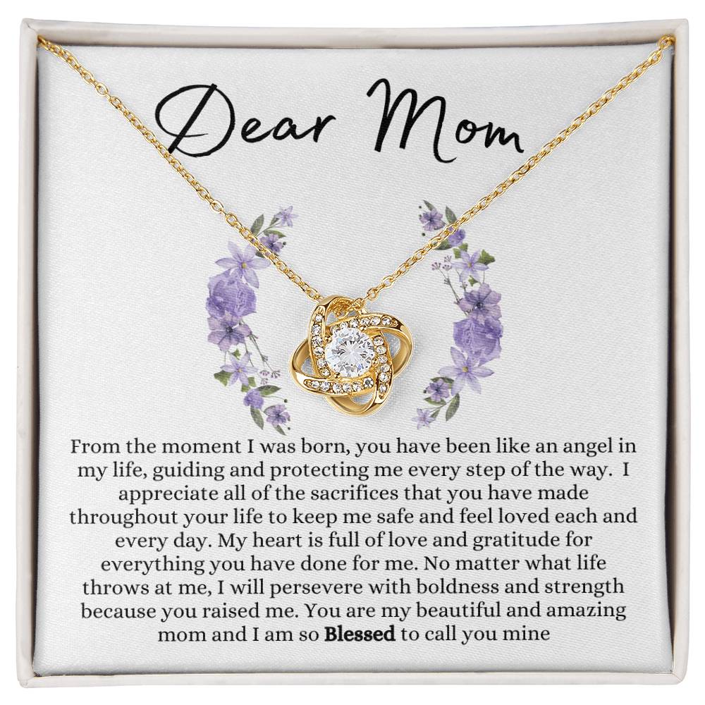 DEAR MOM LOVE KNOT NECKLACE