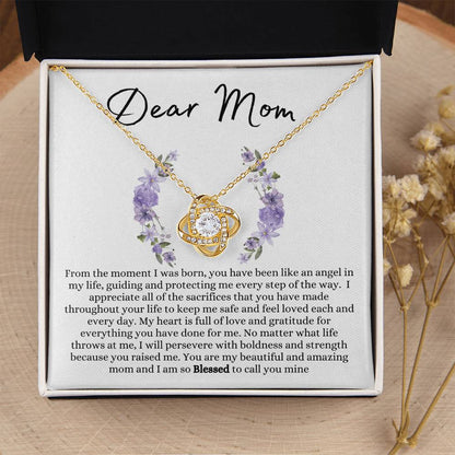 DEAR MOM LOVE KNOT NECKLACE