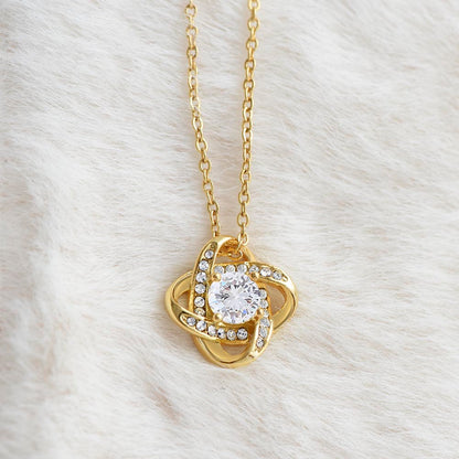 DEAR MOM LOVE KNOT NECKLACE