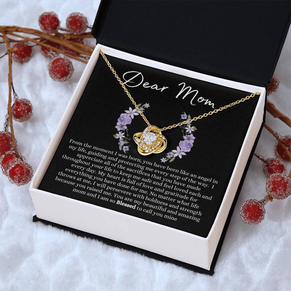 DEAR MOM LOVE KNOT NECKLACE