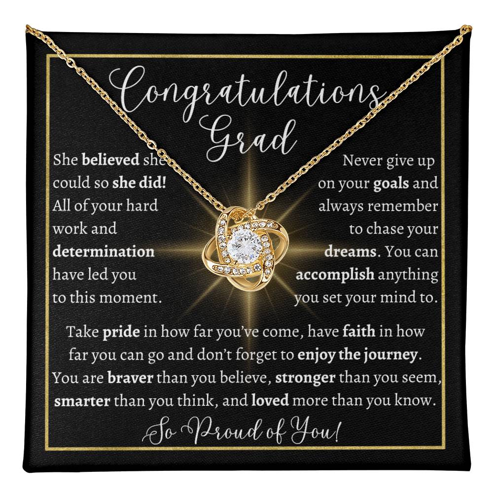 Graduation Love Knot Necklace