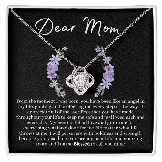 DEAR MOM LOVE KNOT NECKLACE