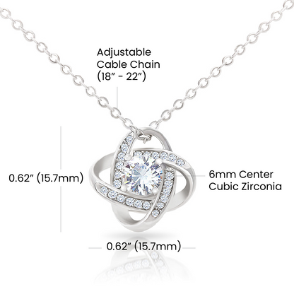 TO MY AMAZING WIFE LOVE KNOT NECKLACE