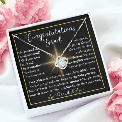 Graduation Love Knot Necklace