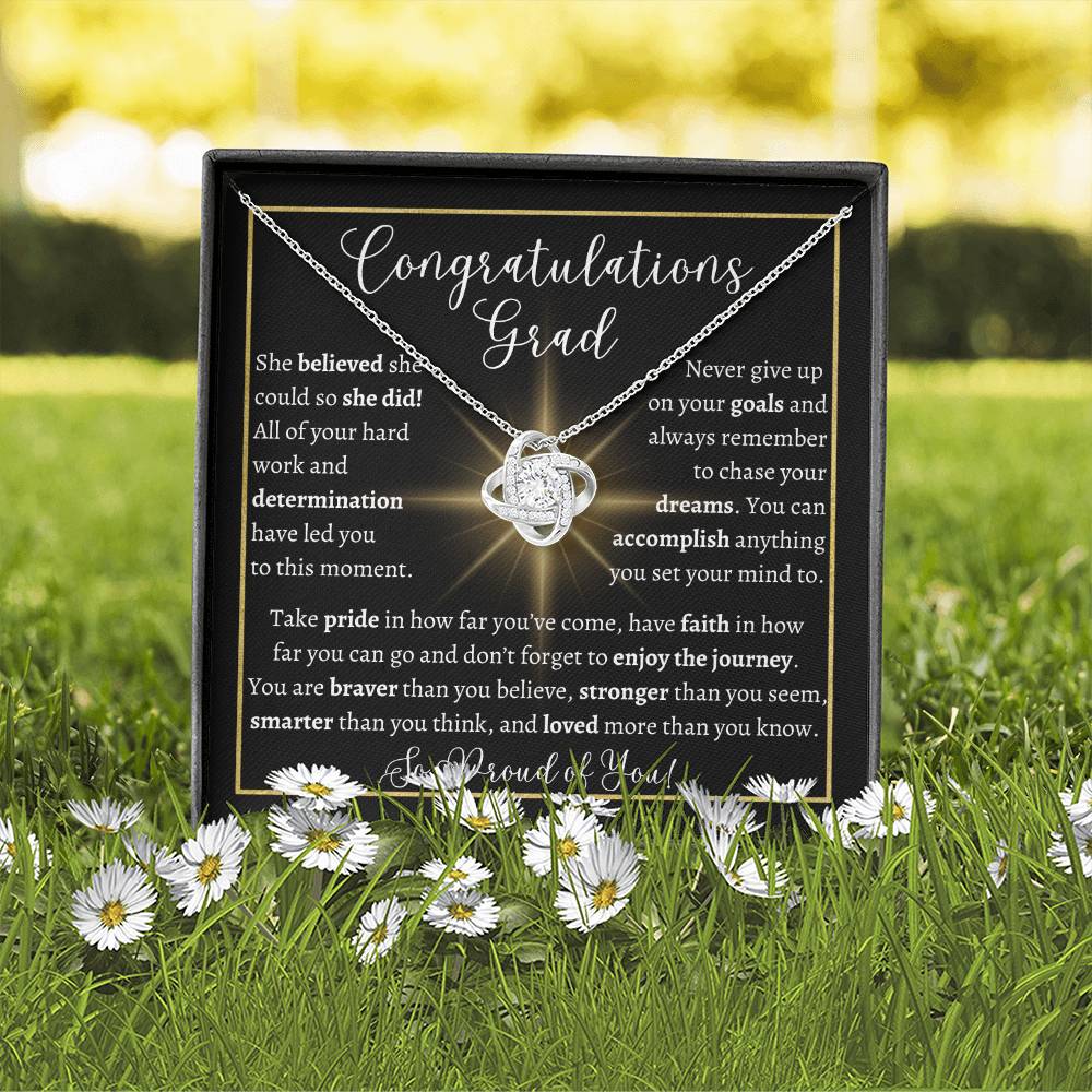 Graduation Love Knot Necklace