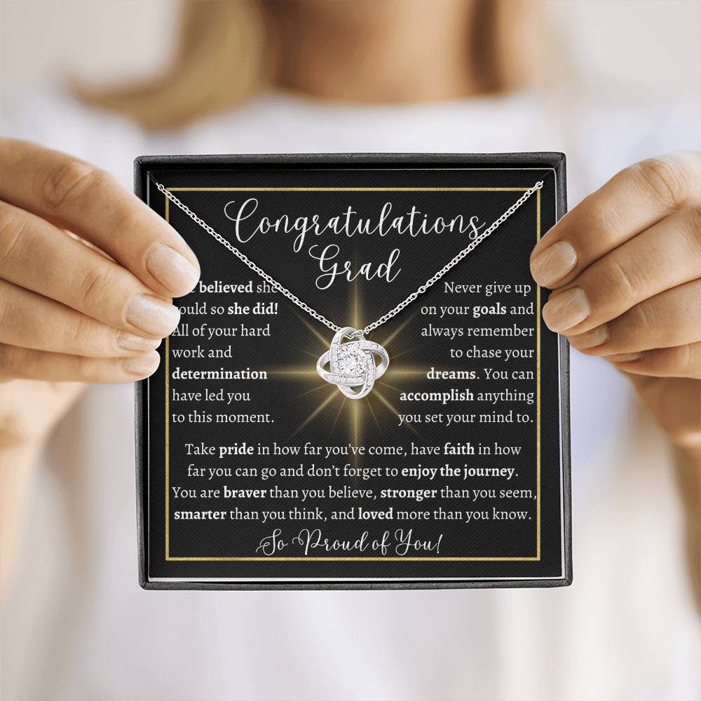 Graduation Love Knot Necklace