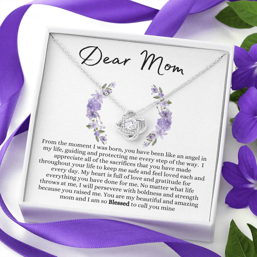 DEAR MOM LOVE KNOT NECKLACE