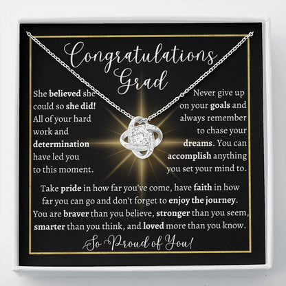 Graduation Love Knot Necklace