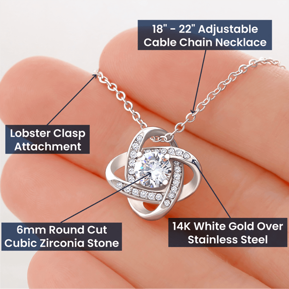 DEAR MOM LOVE KNOT NECKLACE
