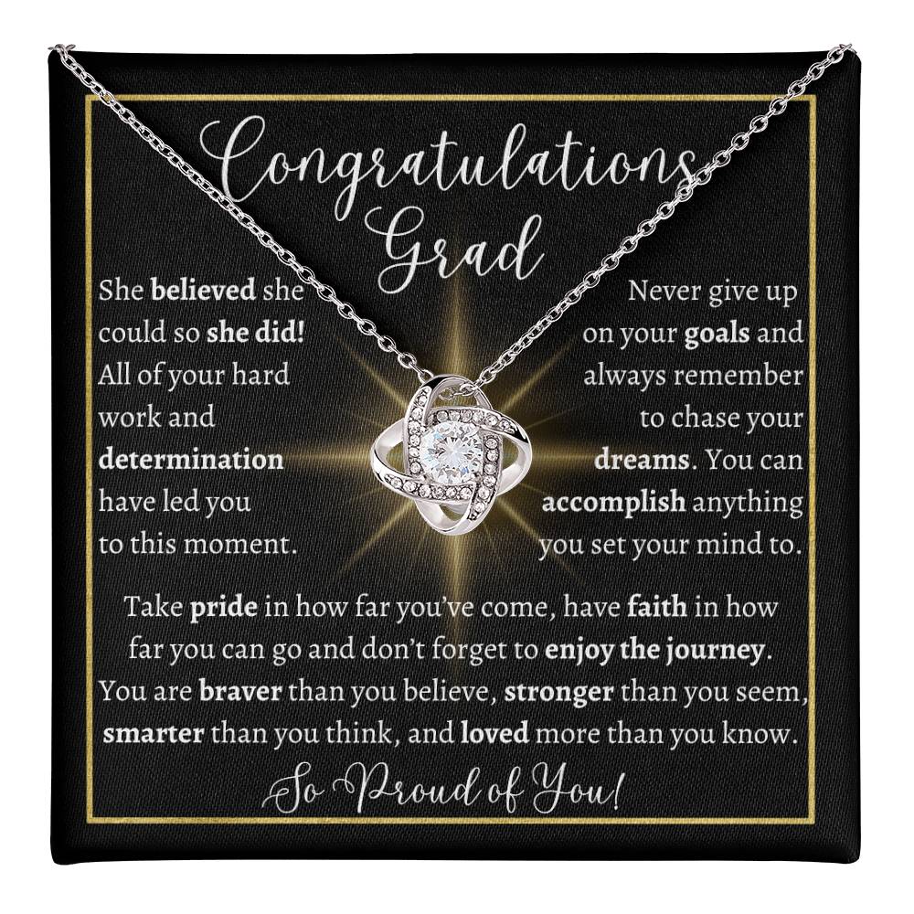 Graduation Love Knot Necklace