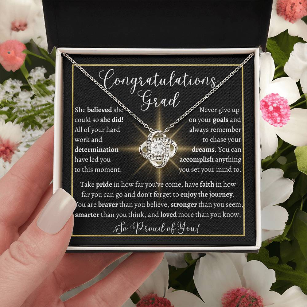 Graduation Love Knot Necklace