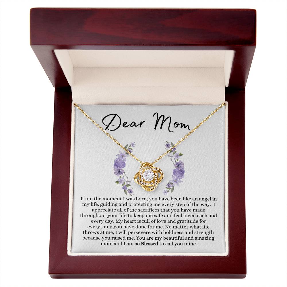 DEAR MOM LOVE KNOT NECKLACE