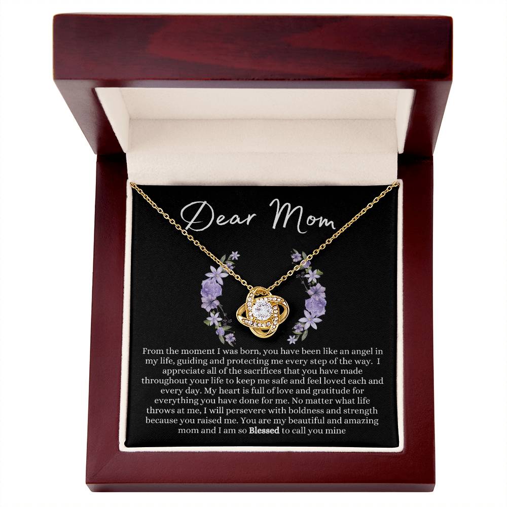 DEAR MOM LOVE KNOT NECKLACE