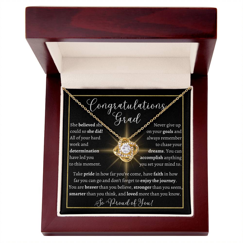 Graduation Love Knot Necklace