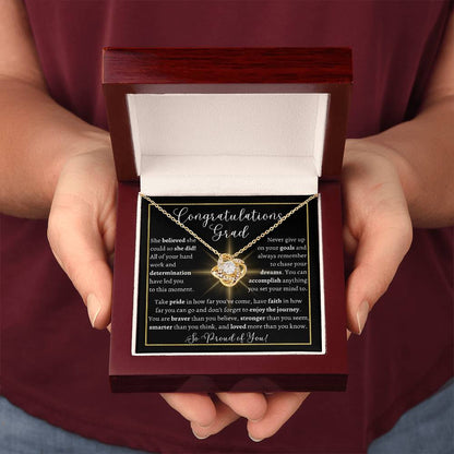 Graduation Love Knot Necklace