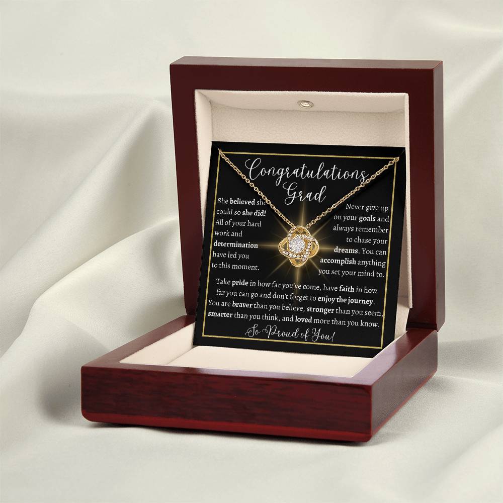Graduation Love Knot Necklace