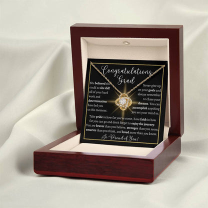 Graduation Love Knot Necklace