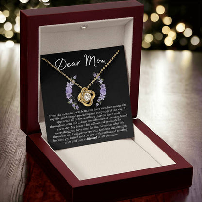 DEAR MOM LOVE KNOT NECKLACE
