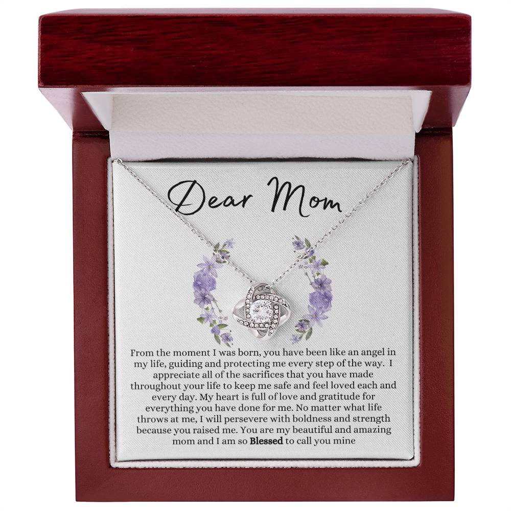 DEAR MOM LOVE KNOT NECKLACE