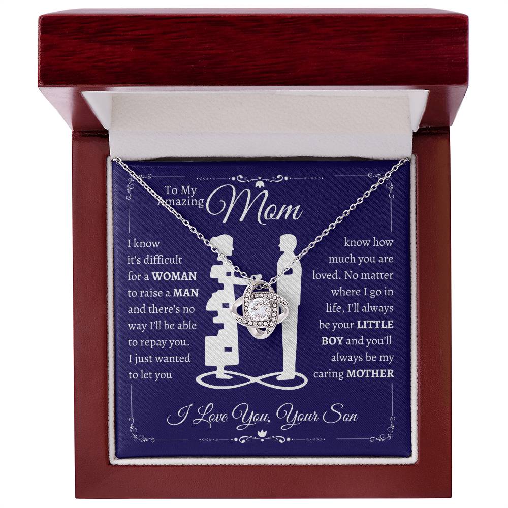 TO MY MOM FROM SON LOVE KNOT NECKLACE