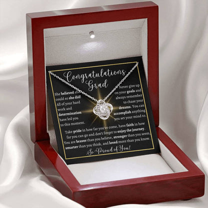 Graduation Love Knot Necklace