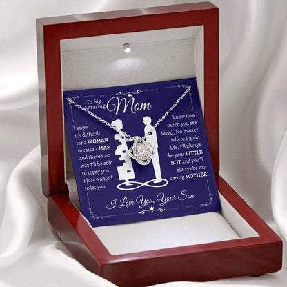 TO MY MOM FROM SON LOVE KNOT NECKLACE