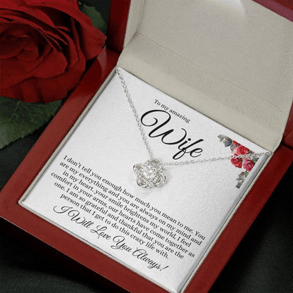 TO MY AMAZING WIFE LOVE KNOT NECKLACE