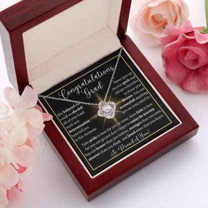 Graduation Love Knot Necklace