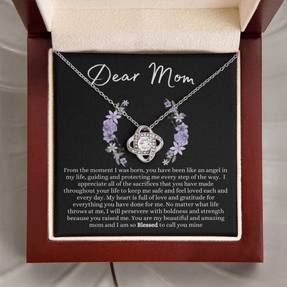 DEAR MOM LOVE KNOT NECKLACE