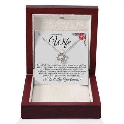 TO MY AMAZING WIFE LOVE KNOT NECKLACE