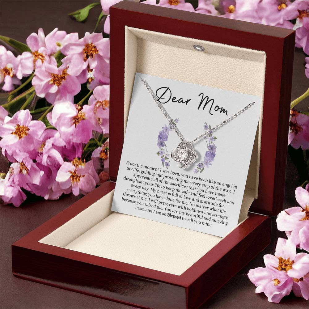 DEAR MOM LOVE KNOT NECKLACE